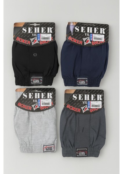 3'lü Paket Penye Düz Renk Boxer