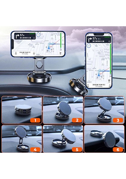 Mınatıslı Manyetik Mini Araç Içi ve Masaüstü Telefon Tutucu 360 Derece Dönen Yapışkanlı modelleri