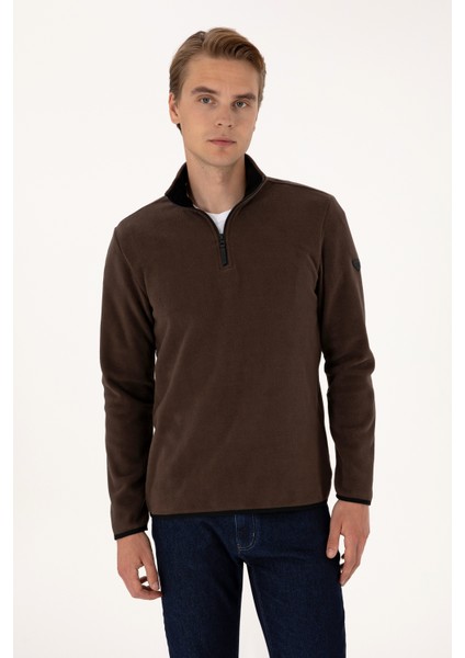 Erkek Koyu Kahverengi Sweatshirt 50313777-VR084