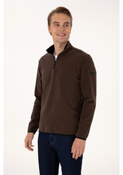 Erkek Koyu Kahverengi Sweatshirt 50313777-VR084 modelleri