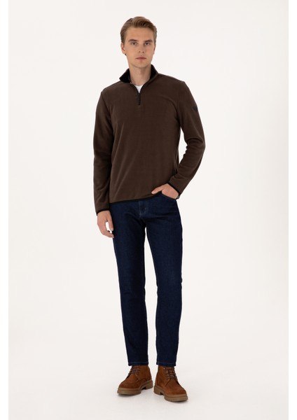 Erkek Koyu Kahverengi Sweatshirt 50313777-VR084 fırsatları