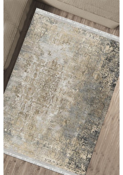 Bej Krem Halı Kaymaz Tabanlı Kilim Makinede Yıkanabilir Dot Tabanlı Salon Halısı 5115B fırsatları