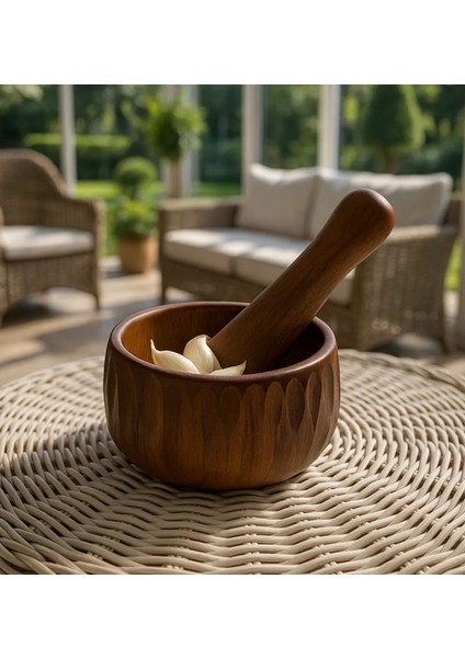 Akasya Sarımsak Dövücü- Akasya Havan - Sarımsak Ezici Akasya Mutfak Serisi