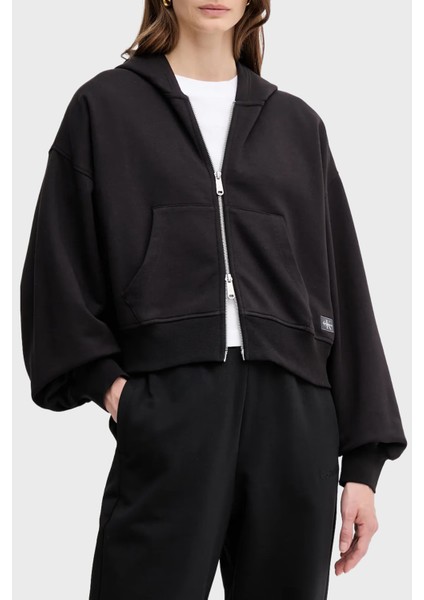 Pamuklu Oversize Fit Kapüşonlu Crop Sweat LV047C216GUB1 Bayan Sweat LV047C216G Ub1