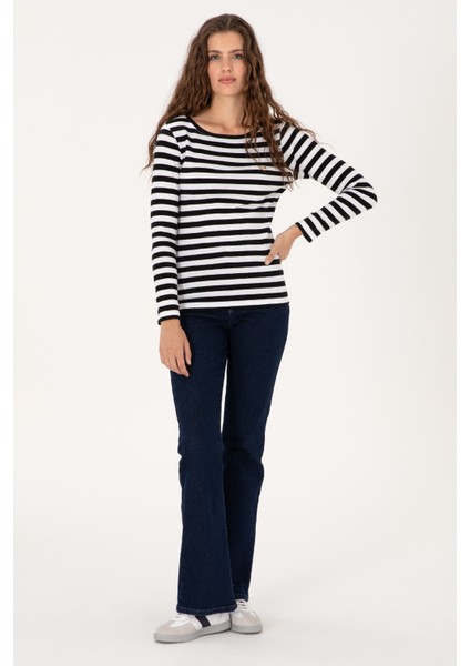 Kadın Siyah Sweatshirt 50314203-VR046 fırsatları