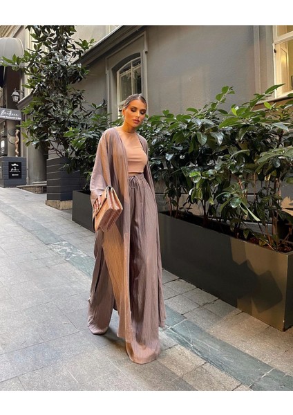 Uzun Kimono Pantolon Takım