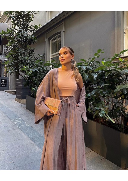 Uzun Kimono Pantolon Takım modelleri