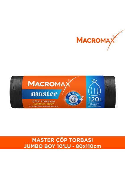 Master Çöp Torbası Jumbo Boy-10 Adet