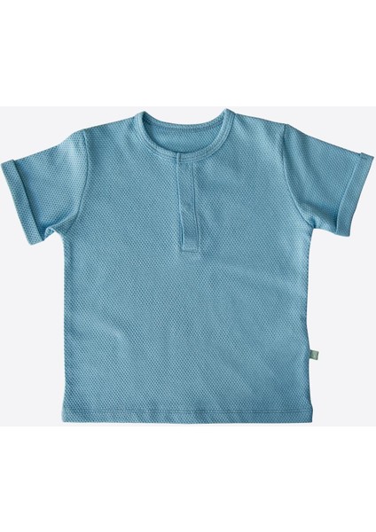 Organik Dorian 2'li T-Shirt Mavi-Yeşil modelleri