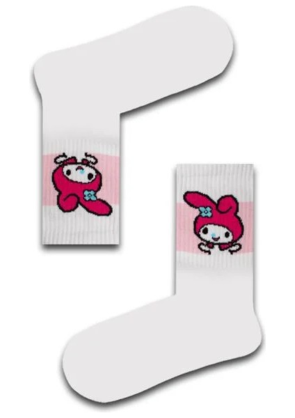 My Melody Desenli Unisex Atletik Çorap