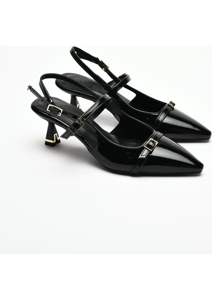 Asta Kısa Topuklu Tokalı Rugan Stiletto