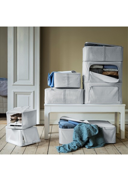 Hemmafıxare Hurç 44 x 51 x 19 cm Beyaz Gri Polyester Pax Uyumlu Fermuarlı fiyatları