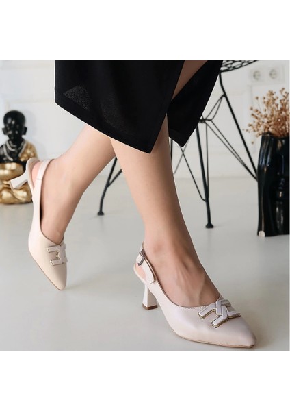 Wipa Bej Cilt Topuklu Ayakkabı indirimleri