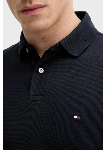Logolu Pamuklu Regular Fit Düğmeli Polo Yaka Sweat Erkek Polo Yaka Sweat MW0MW20183 Dw5 indirimleri