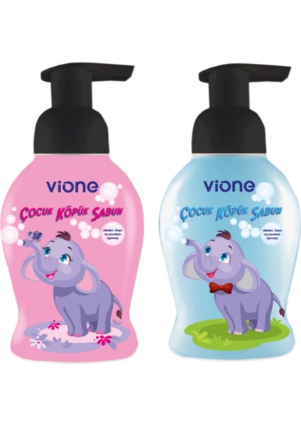 2'li Set Kız ve Erkek Çocuk Köpük Sabun 250 ml