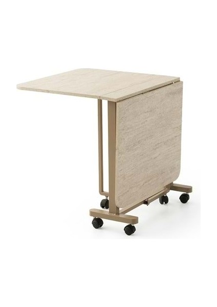 Beyaz Ece Sandalye Tekerlekli Katlanabilir Lizbon Masa Takımı fiyatları