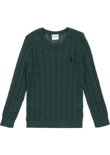 Erkek Çocuk Koyu Yeşil Kazak /triko 50315638-VR079 fiyatları