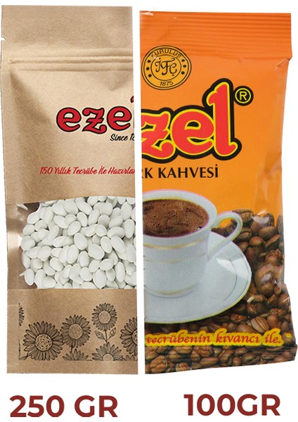Türk Kahvesi Orta Kavrulmuş 100 gr ve Çekirdek Şekeri 250 gr -Taze Paketlenmiş indirimleri