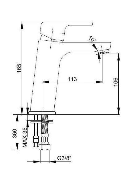 Ar Lunetta Lavabo Bataryası Mat Siyah fiyatları