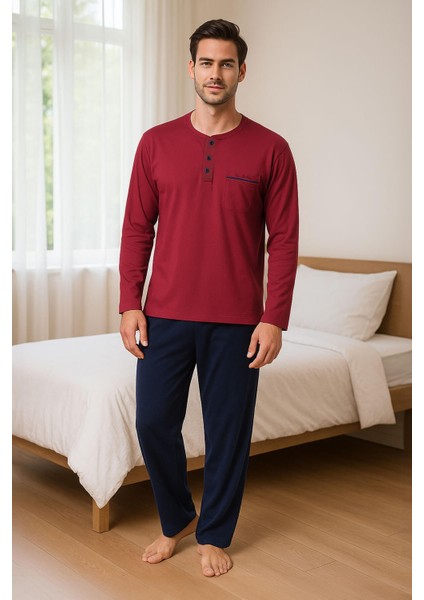 Erkek Uzun Kollu Penye Pijama