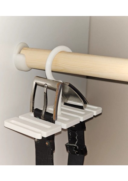 8'li Kemer Askısı – Petg 3D Baskı Dolap Içi Düzenleyici Askılık | Kırılmaz ve Pratik Tasarım