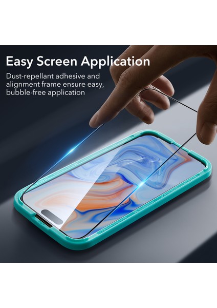 Iphone 15 Anti-Static Temperli Full Cam Ekran Koruyucu 2 Adet