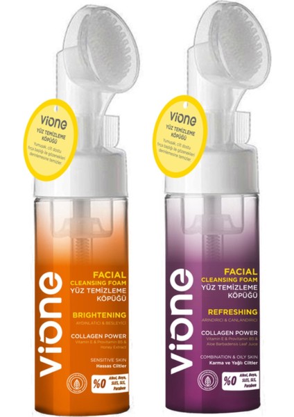 2 Li Set-2 Yüz Temizleme Köpüğü 150ML Özel Fırçalı