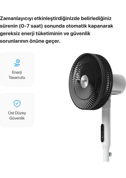 Akıllı Vantilatör Wi-Fi Bluetooth Mobil Uygulama Kontrollü Max. 60 db Ultra Sessiz 7 Saat Zamanlayıcı Ayaklı Fan X7430