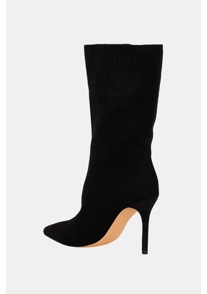 The Revival Ornamet Kadın Siyah Topuklu Çizme modelleri