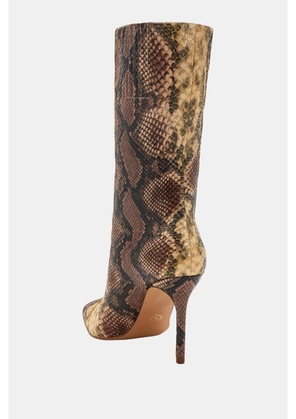 The Revival Kadın Taba Multi Yılan Desenli Topuklu Çizme indirimleri