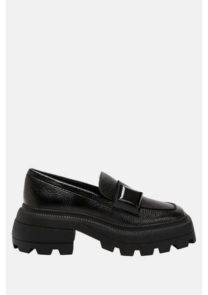 The Geli Combat Kadın Siyah Loafer