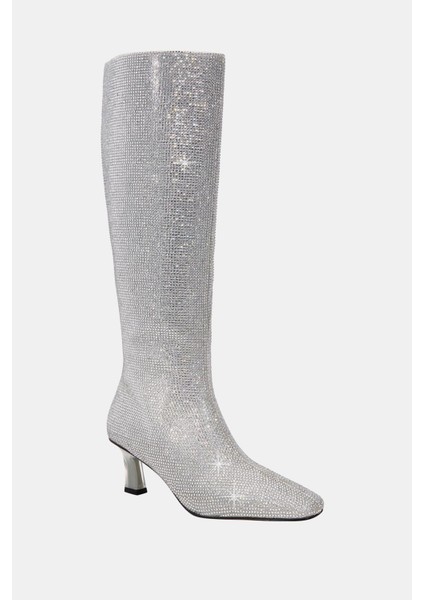 The Zaharrah Kadın Gümüş Taşlı Topuklu Çizme fiyatları