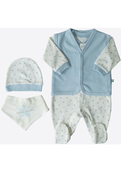 Organik New Dreams 4'lü Tulum Set Mavi