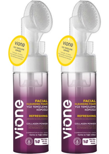 2 Adet Yüz Temizleme Köpüğü 150ML Arındırıcı Canlandırıcı Özel Fırçalı