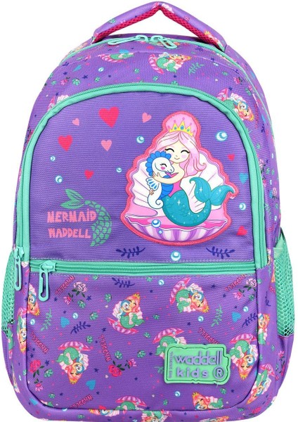 Lisanslı Deniz Kızı Deri Nakış Desenli Kız Çocuk Ilkokul Sırt Çantası ve Beslenme Çantası fiyatları