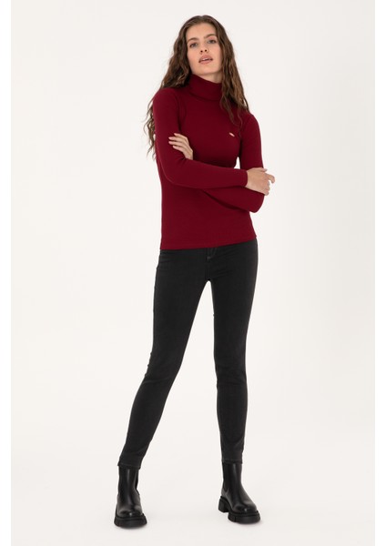Kadın Bordo Sweatshirt 50313430-VR014 fırsatları