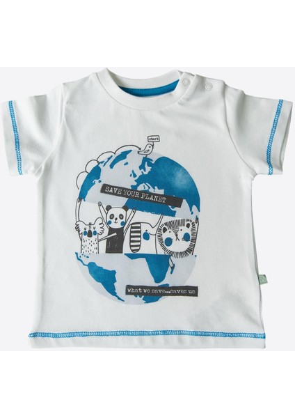 Organik Save Your Planet 3'lü Takım Beyaz Saks Mavi modelleri