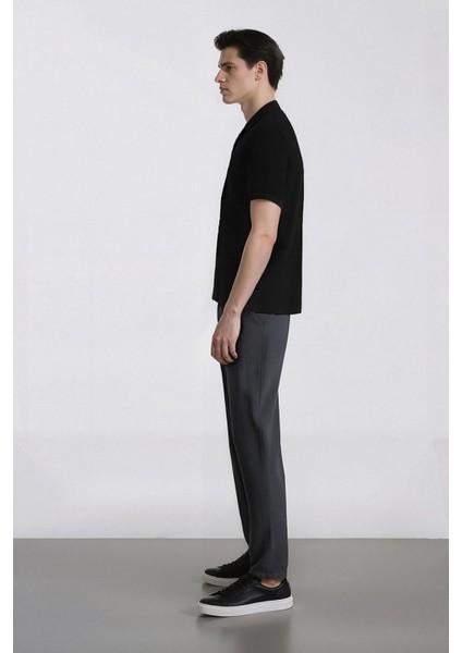 %100 Pamuk Keten Görünümlü Pantolon Beli Lastikli Slim Fit Dar Kesim Cepli Düz Paça fırsatları