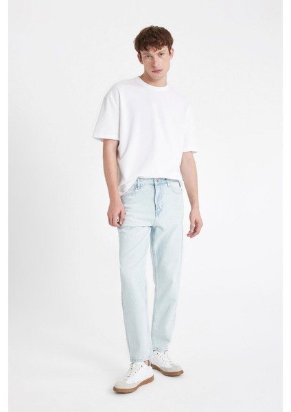 90's Slim Fit Dar Kalıp Yüksek Bel Dar Paça Jean Pantolon D1820AX24SM