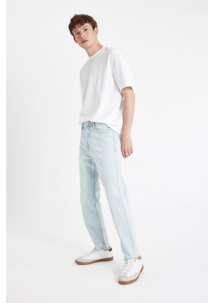 90's Slim Fit Dar Kalıp Yüksek Bel Dar Paça Jean Pantolon D1820AX24SM modelleri