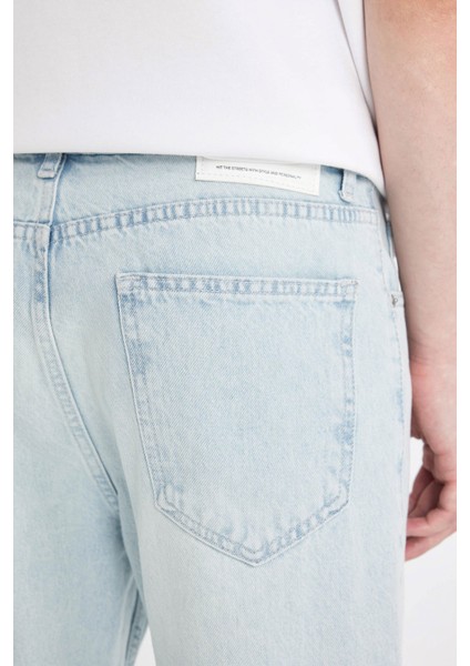 90's Slim Fit Dar Kalıp Yüksek Bel Dar Paça Jean Pantolon D1820AX24SM