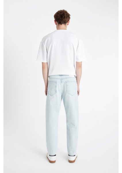 90's Slim Fit Dar Kalıp Yüksek Bel Dar Paça Jean Pantolon D1820AX24SM
