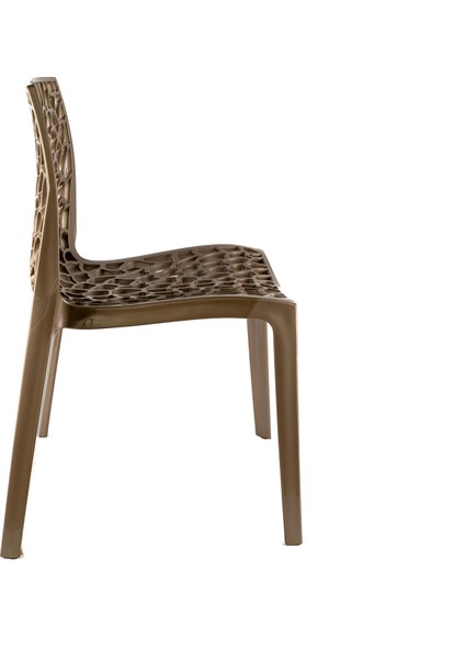 Mercan Sandalye Bronz 4'lü Set – Bahçe, Balkon, Mutfak ve Kafe Sandalyesi