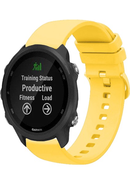 Garmin Forerunner 245 / 245 Music ile Uyumlu Kordon Jel Silikon Tokalı Kayış