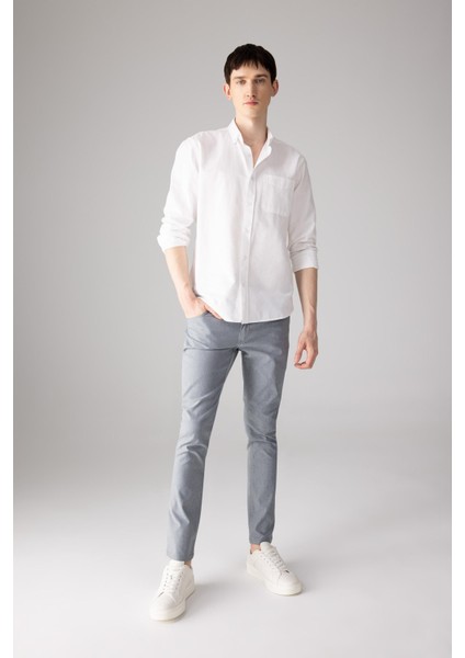 Yazlık Chino Kanvas Pantolon Slim Fit Dar Kesim Cepli Dar Paça T1055AZ24SP