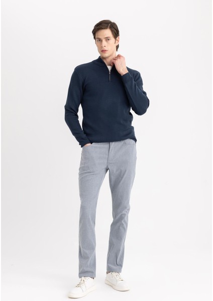 Yazlık Chino Kanvas Pantolon Slim Fit Dar Kesim Cepli Dar Paça T1055AZ24SP