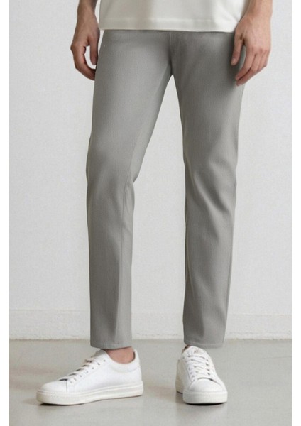 Yazlık Chino Kanvas Pantolon Slim Fit Dar Kesim Cepli Dar Paça T1055AZ24SP