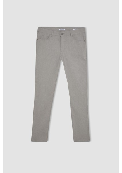 Yazlık Chino Kanvas Pantolon Slim Fit Dar Kesim Cepli Dar Paça T1055AZ24SP