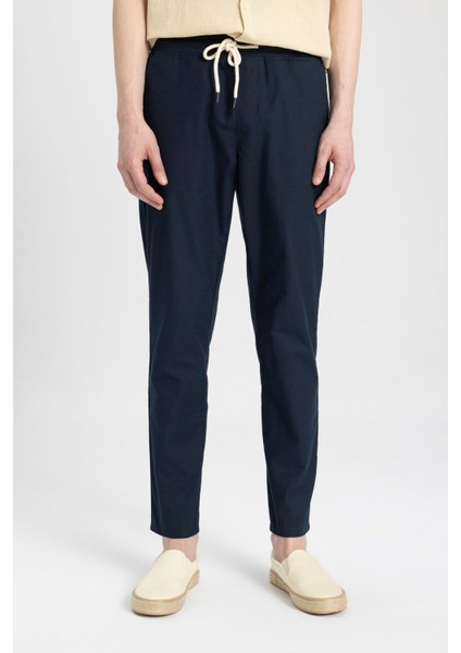%100 Pamuk Yazlık Jogger Pantolon Dar Paça Beli Bağcıklı Lastikli Cepli Z6475AZ24SP modelleri