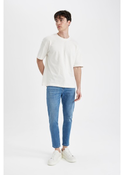 Skinny Crop Fit Dar Rahat Kalıp Normal Bel Ekstra Dar Paça Jean Pantolon C9744AX24SP